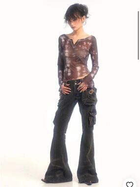 Low waisted Retro bootcut jeans